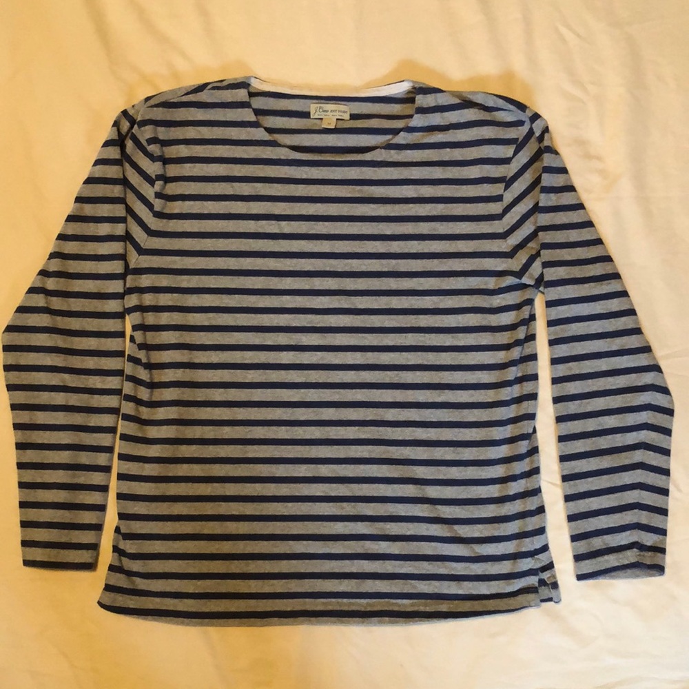 JCrew sz medium striped long sleeve knit tee